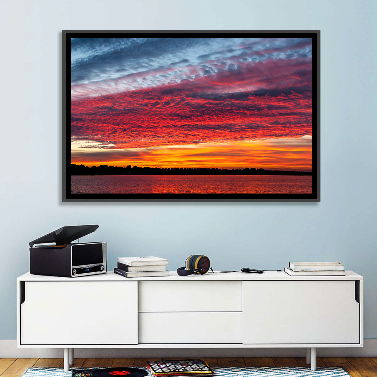 Lake Ijssel Dusk Reflection Wall Art