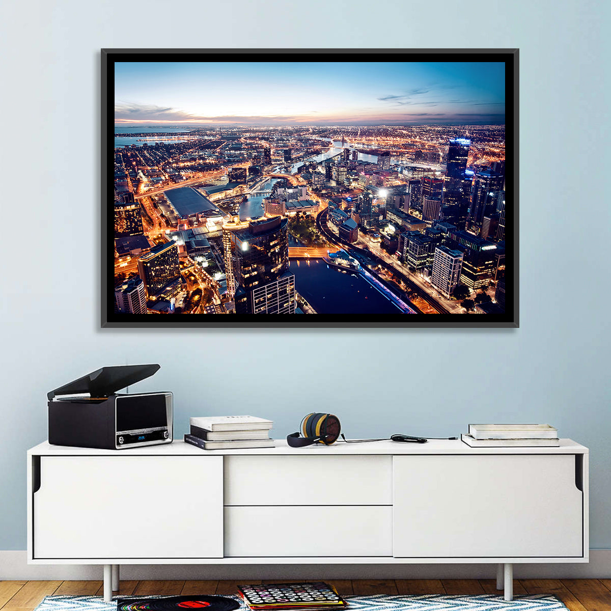 Melbourne Twilight Skyline Wall Art
