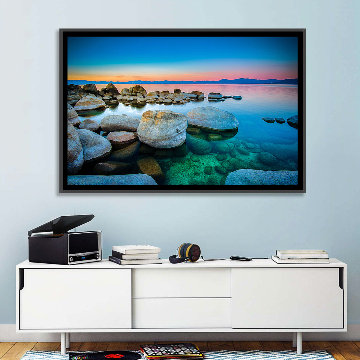 Lake Tahoe Sunset Boulders Wall Art