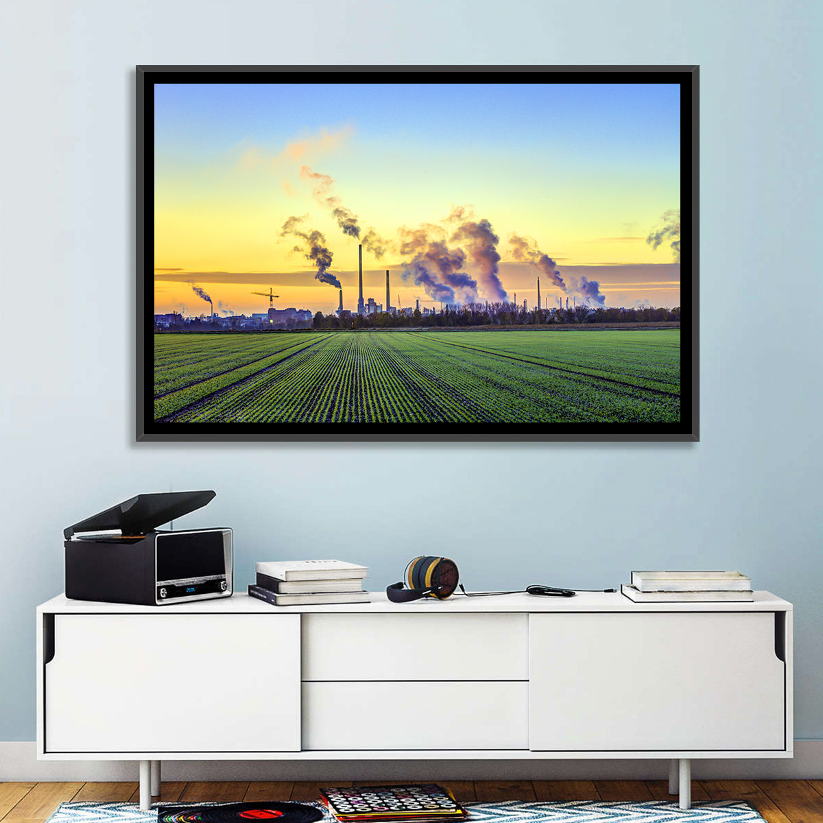 Frankfurt Industrial Edge Wall Art in a room, landscape