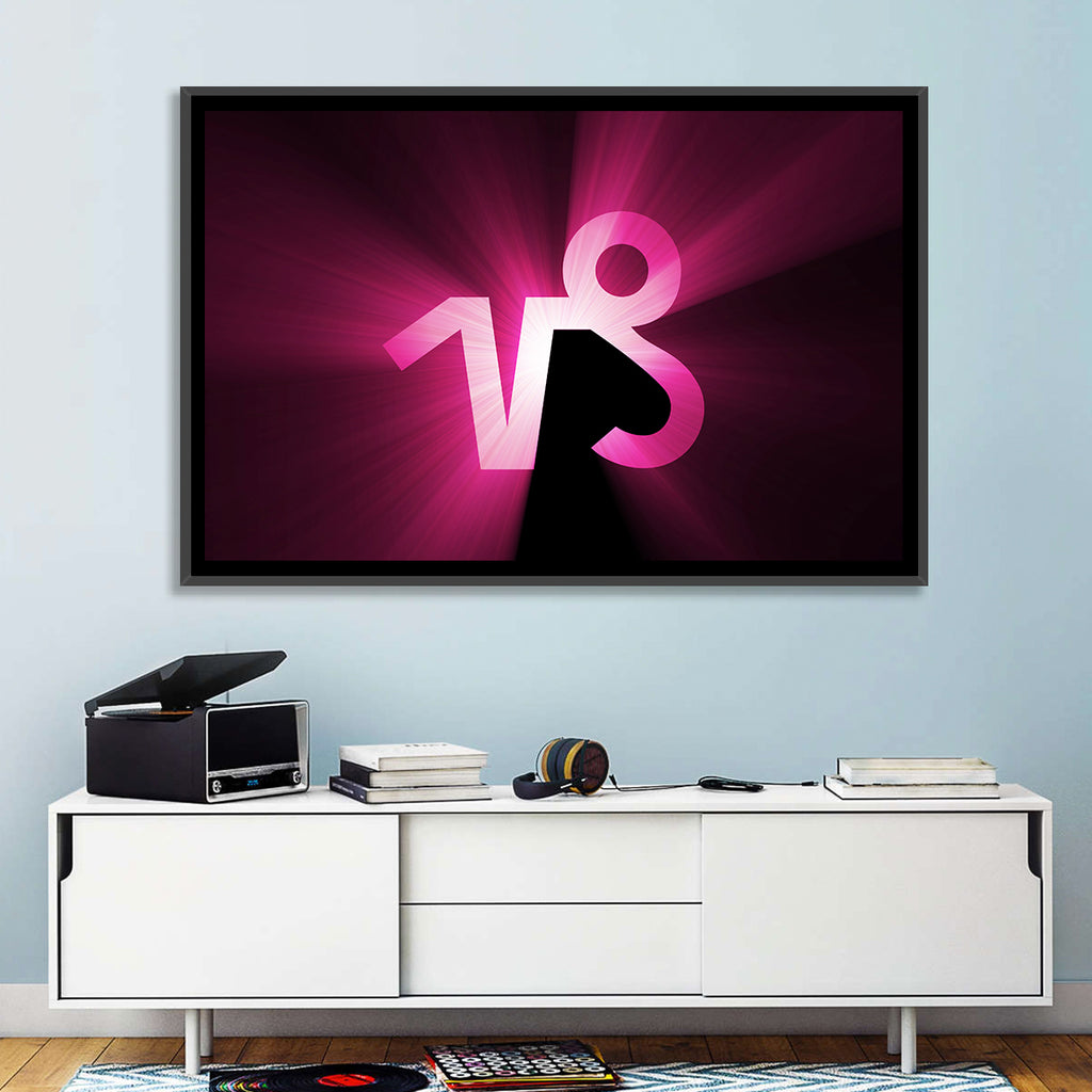 Glowing Capricorn Symbol Wall Art