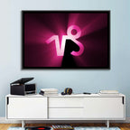 Glowing Capricorn Symbol Wall Art