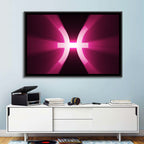 Magenta Pisces Symbol Wall Art