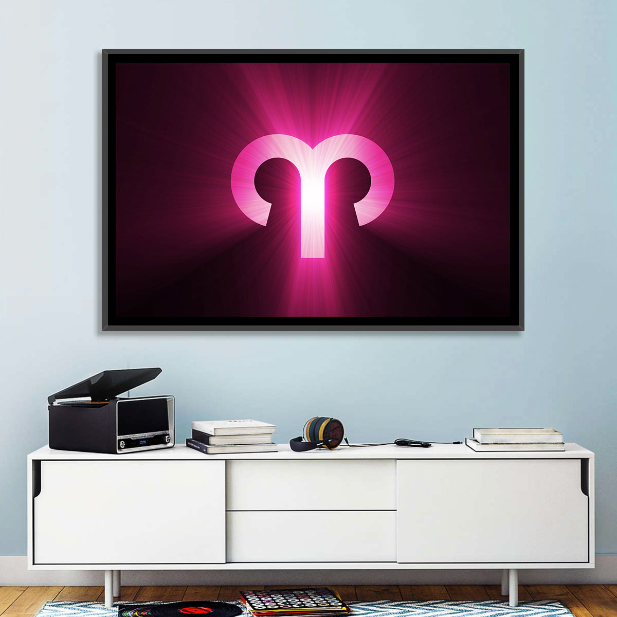 Radiant Aries Zodiac Emblem Wall Art