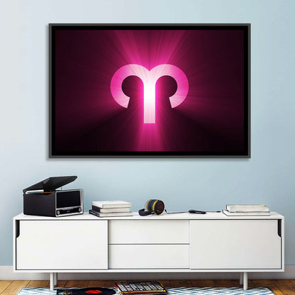 Radiant Aries Zodiac Emblem Wall Art