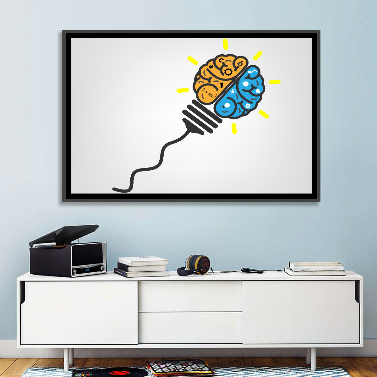 Think Out of the Box Wall Art in a room, landscape