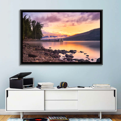 Lake Mcdonald Sunset Reflection Wall Art