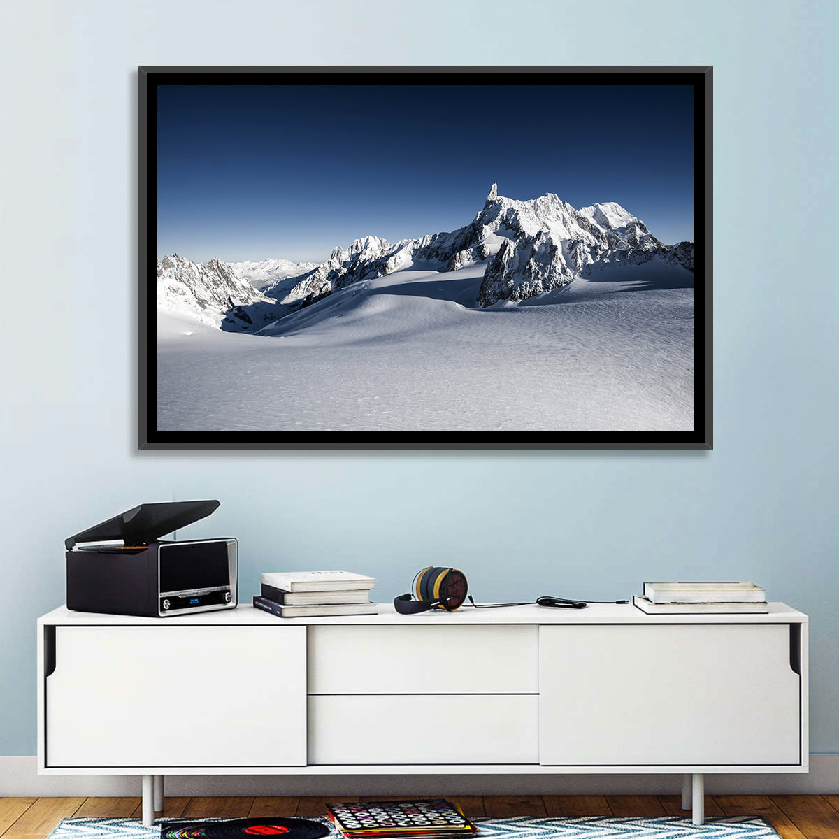 Mont Blanc Vista Wall Art in a room, landscape