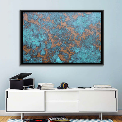 Oxidized Copper Patina Abstract Wall Art