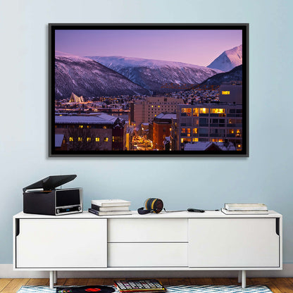 Tromsø Twilight Cityscape Wall Art