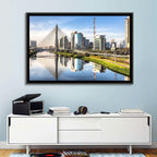 Estaiada Bridge Reflections Wall Art