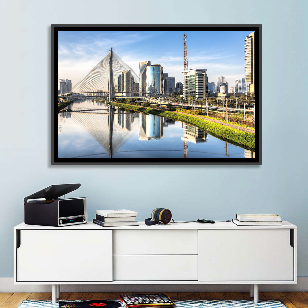 Estaiada Bridge Reflections Wall Art