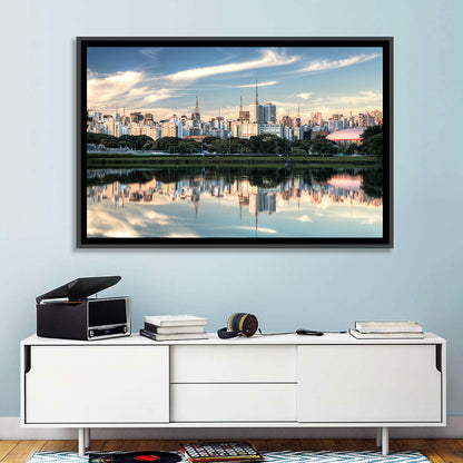 Ibirapuera Park Golden Hour Reflection Wall Art