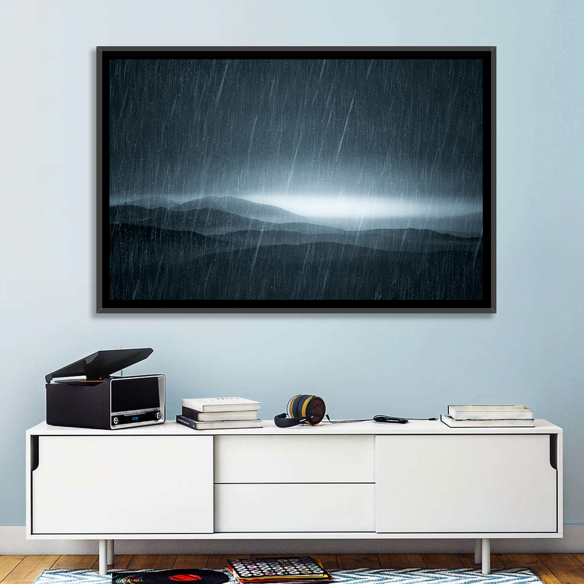 Rain Storm Over Mountains Wall Art