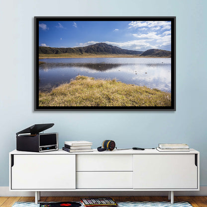 Mount Aso Lake Reflection Wall Art