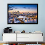 Frankfurt Twilight Skyline Wall Art