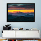 Misty Blue Ridge Sunrise North Carolina Wall Art