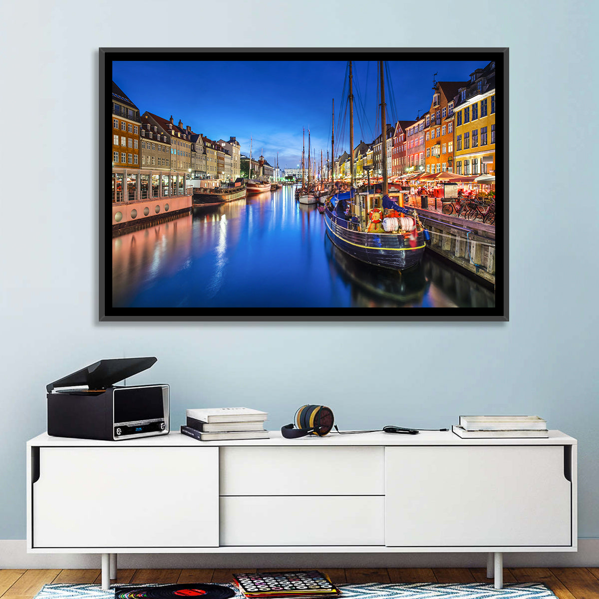 Nyhavn Canal at Dusk Wall Art