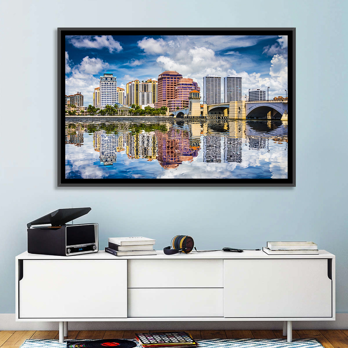 West Palm Beach Skyline Reflection Wall Art