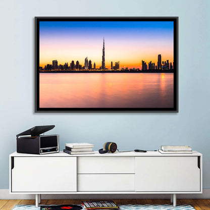 Dubai Skyline at Dusk Wall Art