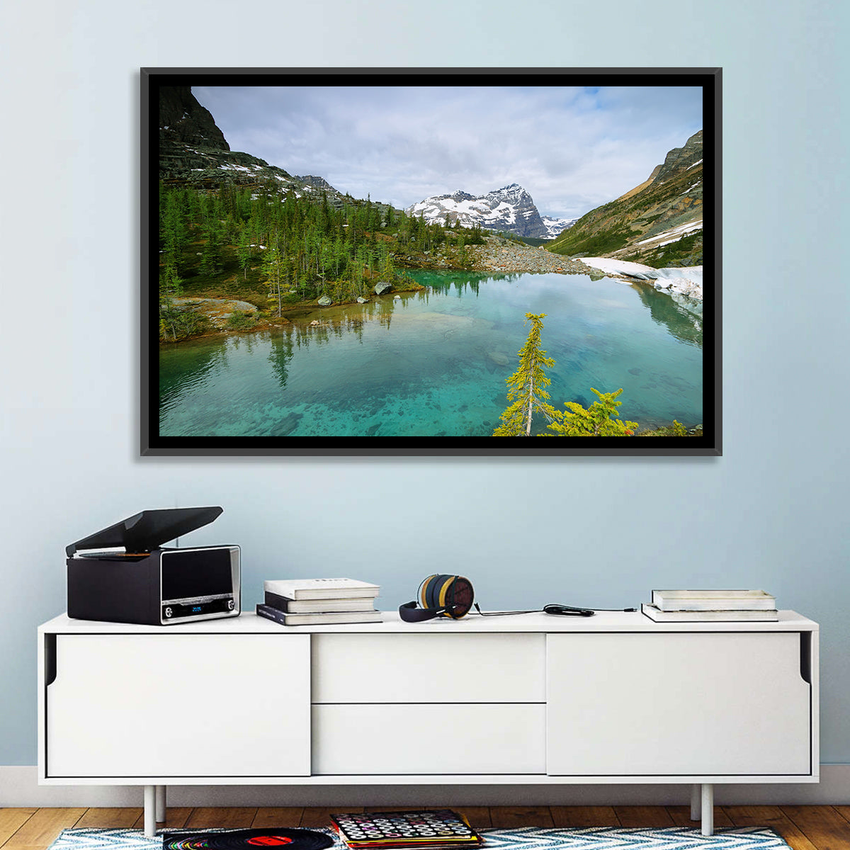 Lefroy Lake Wall Art in a room, landscape