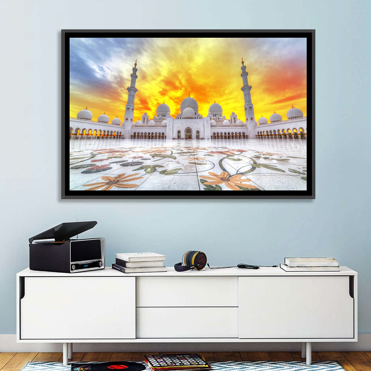 Sheikh Zayed Grand Mosque at Sunset Wall Art
