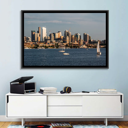 Seattle Skyline at Golden Hour Wall Art