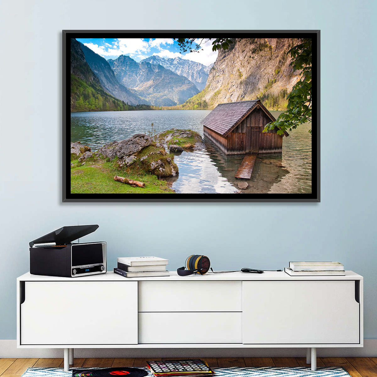 Obersee Boathouse at Königssee Wall Art