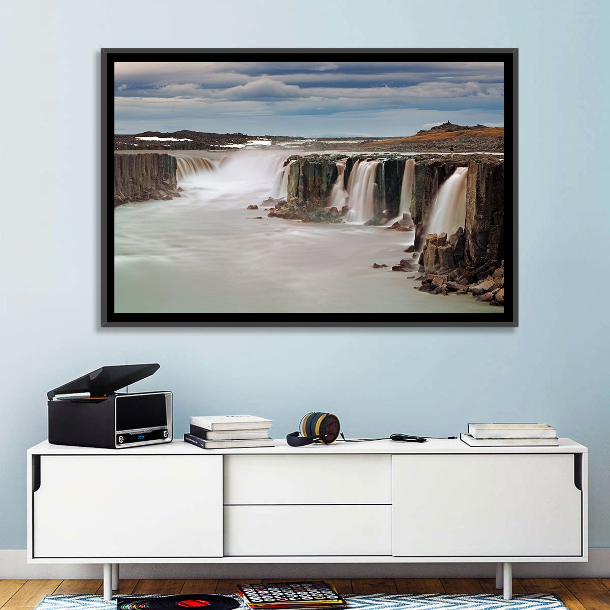 Selfoss Waterfall, Iceland Wall Art in a room, landscape