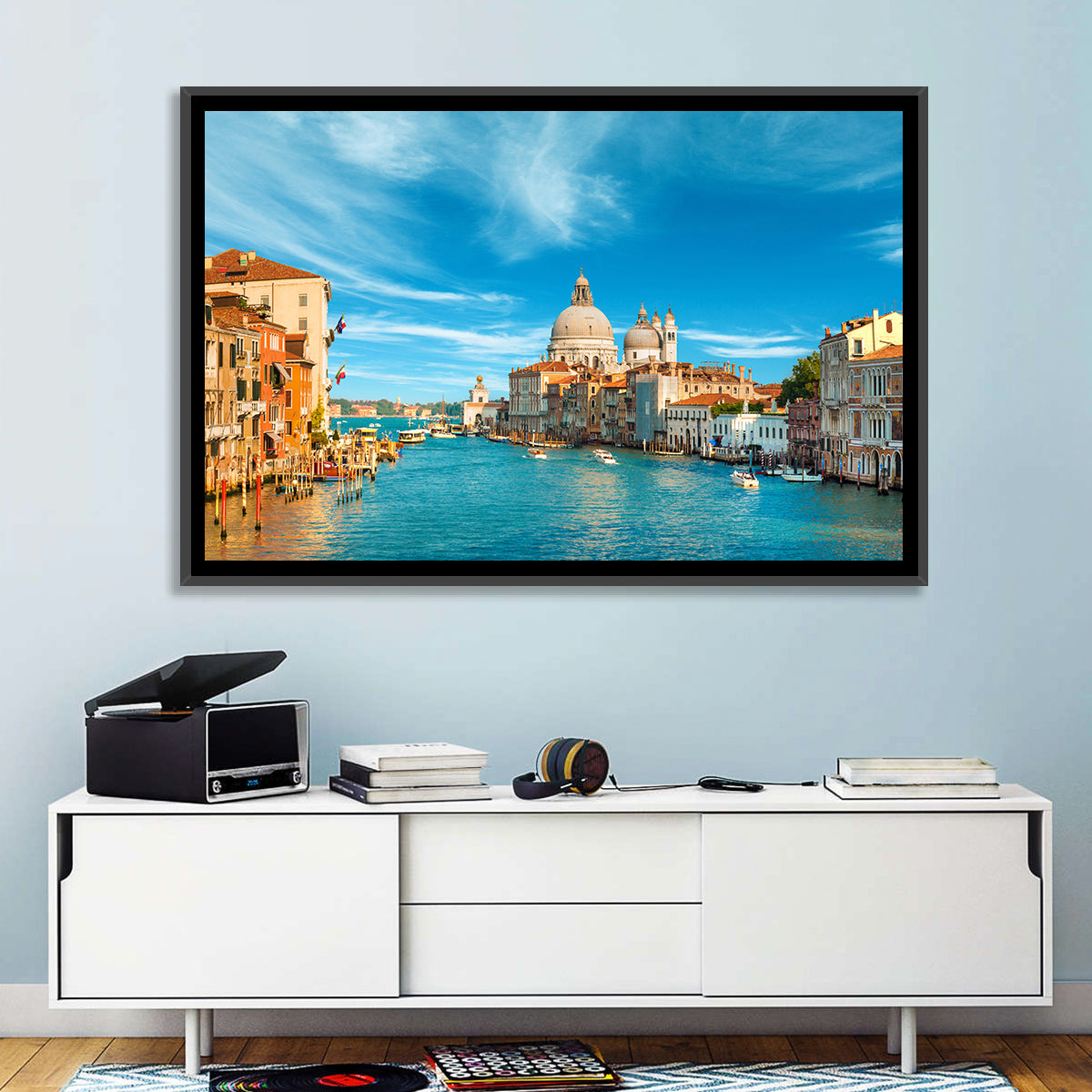 Venice Grand Canal and Santa Maria Della Salute Wall Art in a room, landscape