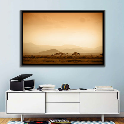 Hazy Savannah at Dawn Wall Art