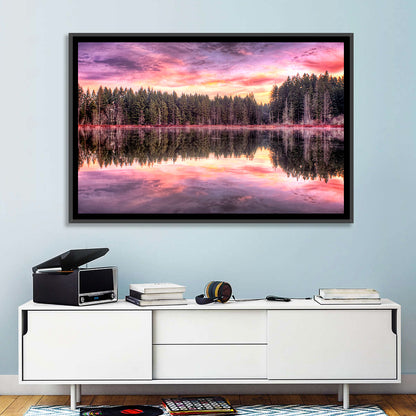 Sunrise Reflection at Forest Lake Wall Art