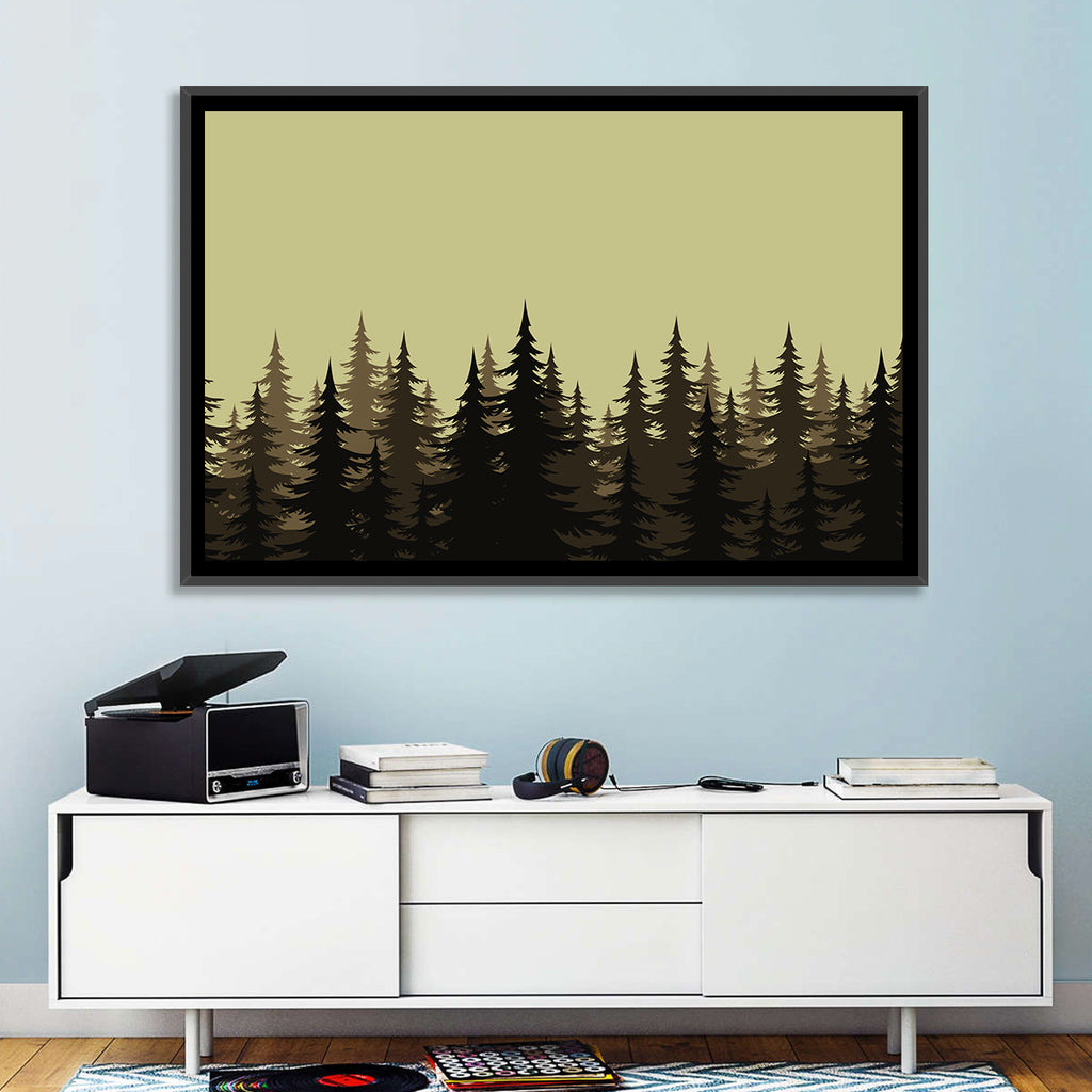 Fir Tree Silhouettes Wall Art