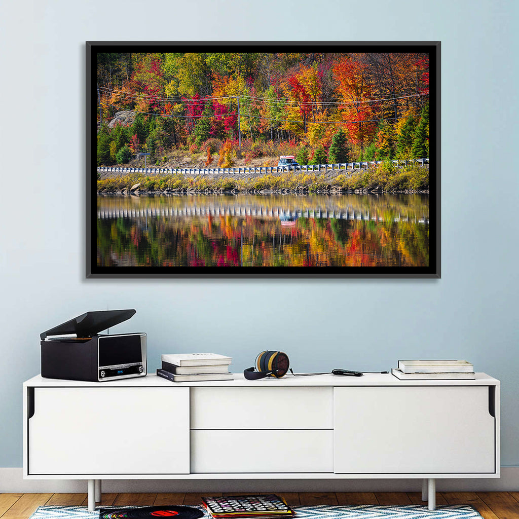 Algonquin Highway 60 Autumn Reflection Wall Art