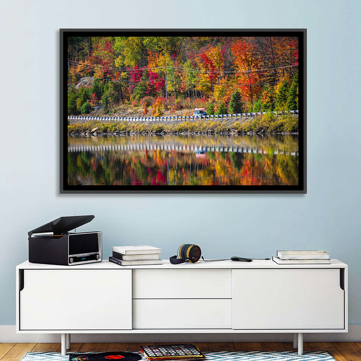 Algonquin Highway 60 Autumn Reflection Wall Art