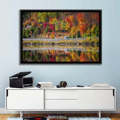 Algonquin Highway 60 Autumn Reflection Wall Art