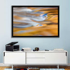 Golden Water Abstraction Wall Art