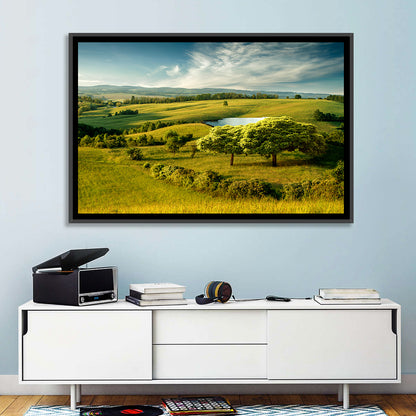 Rolling Hills with Pond Wall Art