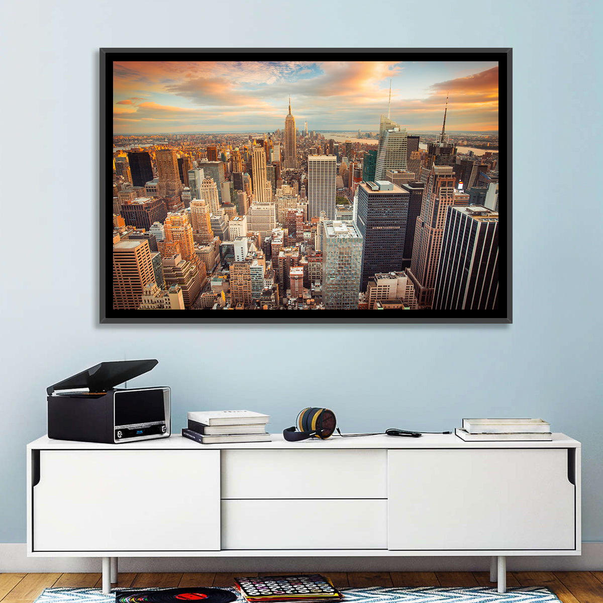 Midtown Manhattan Skyline at Sunset Wall Art