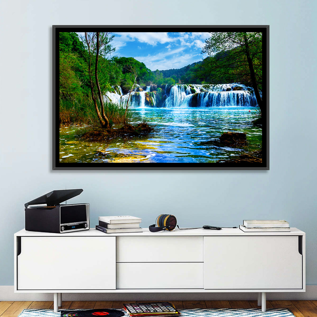 Skradinski Buk Waterfall, Krka Wall Art in a room, landscape