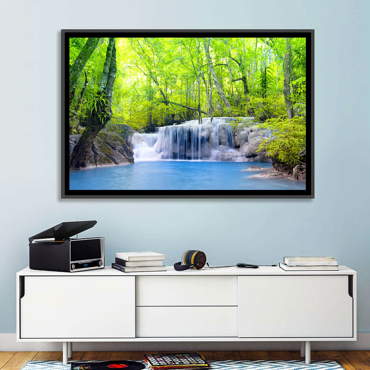 Erawan Falls, Kanchanaburi Wall Art in a room, landscape