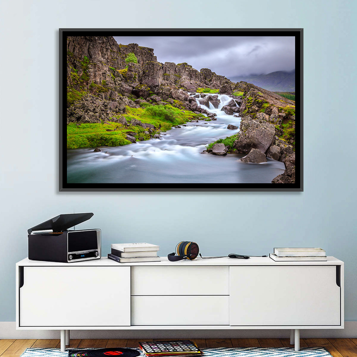 Öxarárfoss Stream, Þingvellir Wall Art