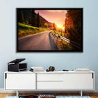 Golden Hour Mountain Road Wall Art