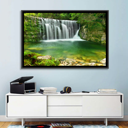 Lake Emerald Waterfall Wall Art