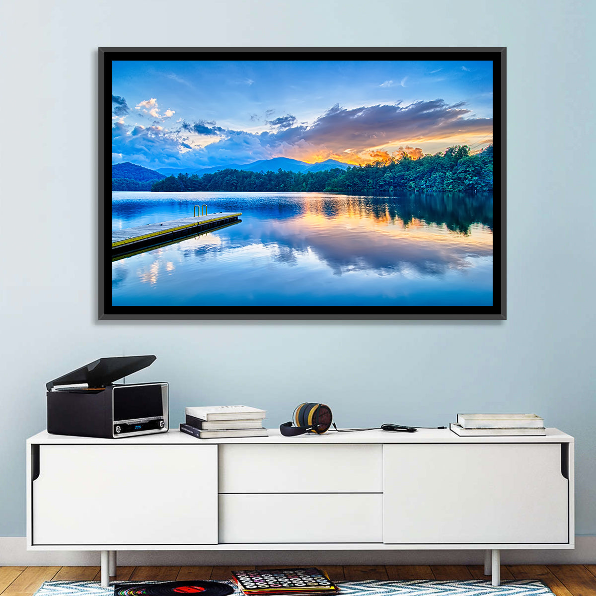 Santeetlah Lake at Golden Hour Wall Art
