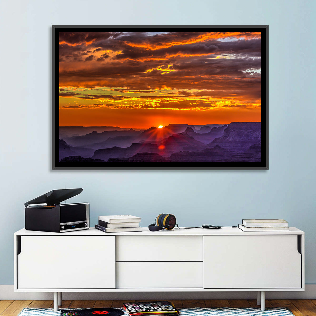 Lipan Point Sunset Sunburst Wall Art