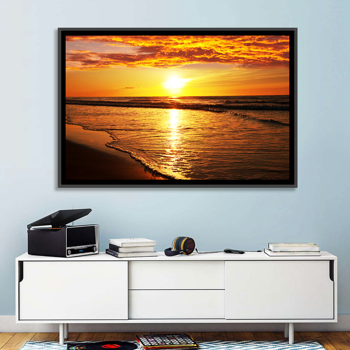 Golden Thai Beach Sunset Wall Art