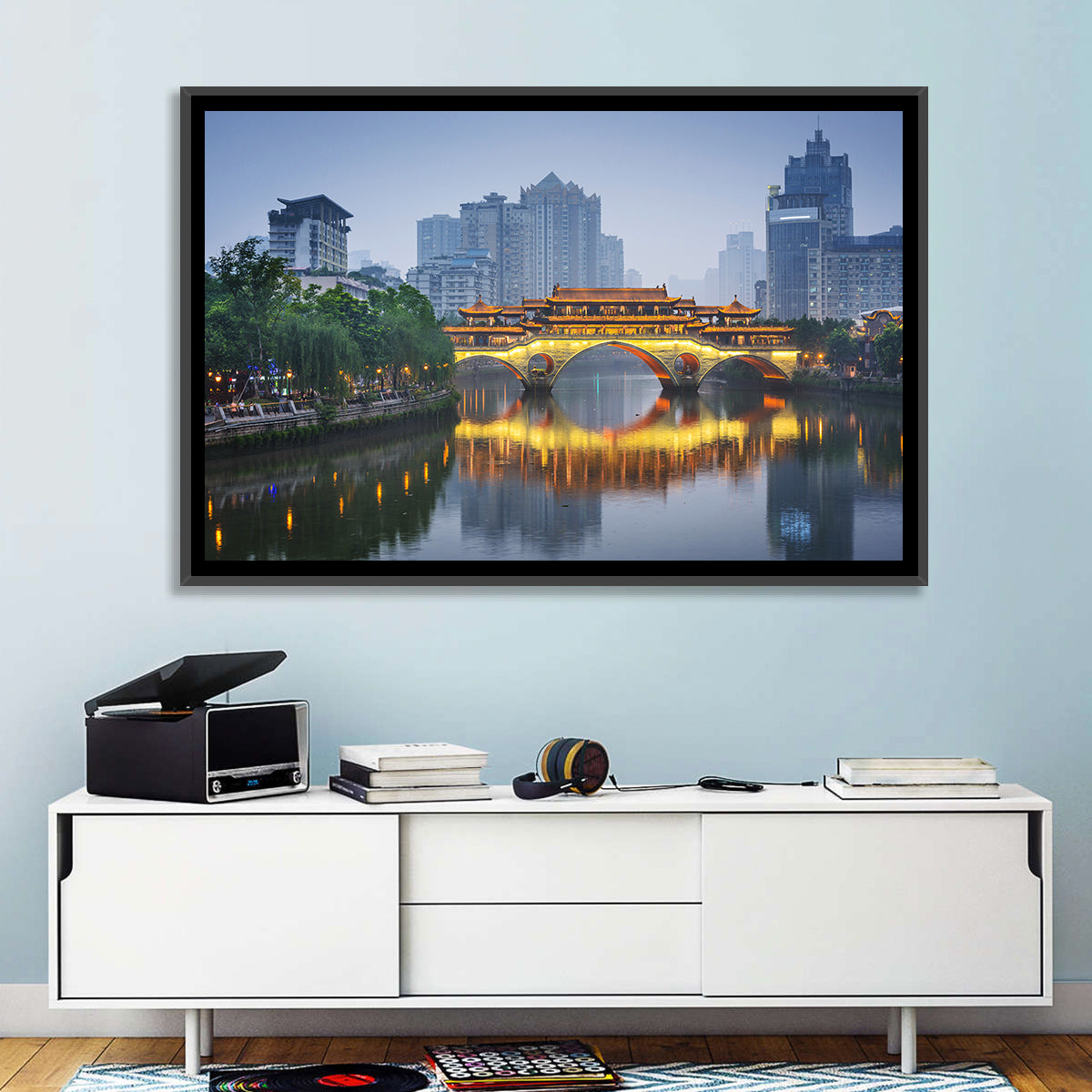 Anshun Bridge at Twilight Wall Art