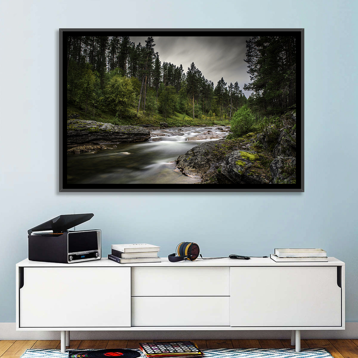 Mossy Forest Stream Wall Art