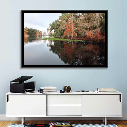 Autumn Lake Reflection Wall Art
